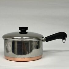 Vintage Revere Ware 2 QT Sauce Pan Pot Copper Clad Bottom w/ Lid 94H Clinton, IL picture