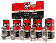 Lot of 5 NOS Vintage RCA 12AX7A Vacuum Tubes, w/ 5-pack Box TESTED, MATCHED picture