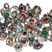 Wholesale Rings Jewellery Lot Mix Design Mix Gemstones .925 Silver Plated picture