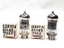 Amperex 12AX7 ECC83 7025 Bugle Boy Vacuum Tubes Matched Coded Pair, Tested NOS picture