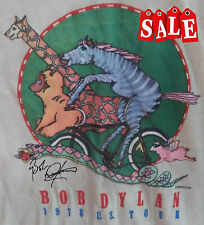 Vintage 1978 US Tour BOB DYLAN Shirt Short Sleeve White Unisex S-5XL S273 picture