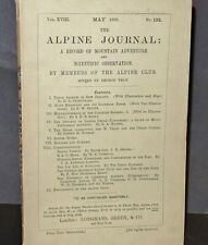 May 1896 The Alpine Journal  Record of Mountain Adventure Vol 18 No 132 picture
