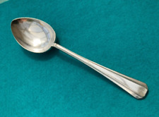 ROBERTS BELK DESSERT SPOON CUNARD WHITE STAR QUEEN MARY PLAIN PINE SILVER PLATE picture