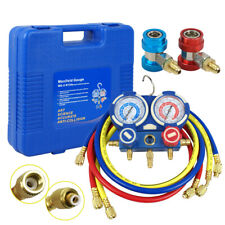 HVAC A/C Air Refrigeration Kit AC Manifold Gauge Set Brass R134A R410A R22 picture