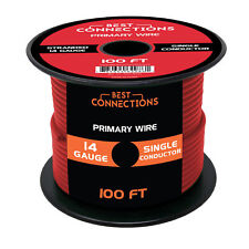 14 Gauge Car Audio Primary Wire (100ft–Red)– Remote, Power/Ground Electrical picture