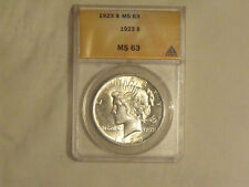 1923 Silver Peace Dollar   Graded MS-63 by ANACS picture