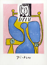 PICASSO Marina Picasso Collection 1982 Lithograph Femme  29 x 21-3/4 picture