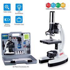 AmScope 52pc 120X-1200X Kids Starter Compound Microscope Portable Science Kit   picture