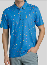 New William Murray Men the Deep End Golf Polo S M L XL Blue Water Diver Print A1 picture