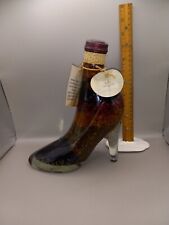 Sealed Vintage Shonfelds Art Glass High Heel Shoe Infused Vinegar & Beans picture