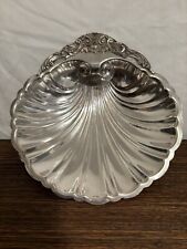 Silver On Copper Baroque Clam Shaped Dish 1.75 picture