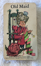 Vtg Jumbo Old Maid Card Game Milton Bradley 1968 Board MB 4875, 40 Cards No Box picture