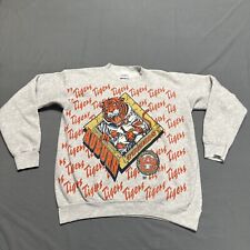Vintage Auburn Tigers Sweater Men's Large Gray Cotton Pullover Crewneck picture