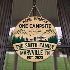 Custom Name Campsite Sign,Campsite Wooden Sign,Camping Wooden Sign,Camping Sign picture