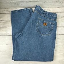 Carhartt B17 STW Relaxed Fit Blue Denim Jeans Men's 42x30 Workwear picture
