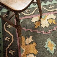 Wool Jute Kilim Rugs Runner Carpet Dhurrie Nordic Navajo Handmade Hallway Accent picture