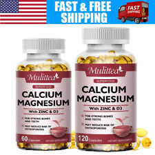 60/120Pcs Calcium Magnesium Zinc With D3 Complex - Bone & Muscle Health Support picture