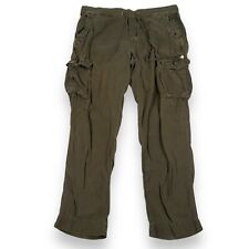 James Perse Standard Cargo Pants Women's 3 Olive Green Cotton Pockets Drawstring picture