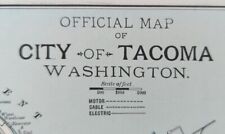 Vintage 1892 TACOMA WASHINGTON Map 11