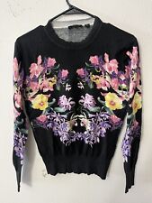Ted Baker Womens Noline Shadow Floral Jumper Sweater Black Size 1 picture