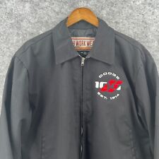 JH Design Work Wear Dodge 1988 Jacket Coat Mens M Black Embroidered Quilted picture