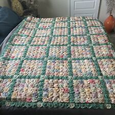 FABULOUS 1930’s Handmade Yo-Yo Quilt ~Registered W/ Florida Quilt Heritage picture