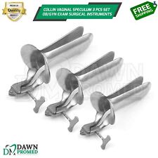 Collin Vaginal Speculum 3 Pcs Set Medical OB/GYN Exam Surgical Inst German Grade picture