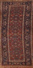 Antique Floral Bidjar Traditional Hallway Rug 4'x9' Wool Hand-knotted Runner Rug picture