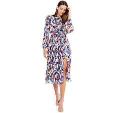 NWT Misa Los Angeles Juliana Dress Size XS Floral Pleated Chiffon Colorful Sheer picture