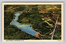 Charleston WV-West Virginia, Aerial Lake Chaweva, Antique Vintage Postcard picture