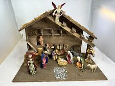 Vintage Sears 14Pc Nativity Set 97904 Made In Italy Manger Baby Jesus picture