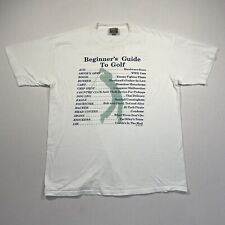 Vintage Men's Golf T Shirt Size XL Beginners Guide To Hold Funny Humor 1990s picture