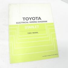 VTG 1983 TOYOTA STARLET ELECTRICAL WIRING DIAGRAM SERVICE MANUAL REPAIR GUIDE picture