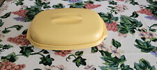 Tupperware Microwave Steamer Oval 4 Pcs Set Harvest Gold NEW picture
