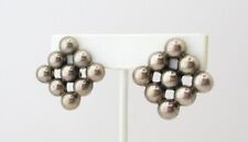 Vintage Mexican Earrings Polka Dot Ball Diamond Marked Mexico 925  4807 picture