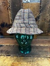 Vintage Knox New York Wool Fedora Hat Cap Mens 8 Multicolor Plaid Pattern  picture