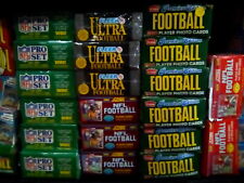 Huge Bulk Lot of 100 Unopened Old Vintage NFL Football Cards in Wax Packs NEW picture