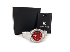 Paul Rich PR68 Stainless Steel Silver Red Dial 44mm picture