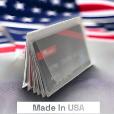 Set of 2 USA Made Trifold Plastic Wallet Inserts Picture Card Holder 6 Pages picture