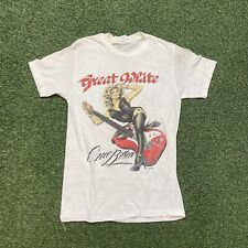 Great White Shirt Medium Vintage 80s Once Bitten Tour Rock Concert Band Tee picture