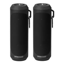 Boss Audio Bolt Marine Bluetooth Portable Speakers/ pair with Flashlight. Black  picture