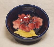 William Moorcroft Pottery Deep Pink Hibiscus Small Bowl 3.25” Made In England picture