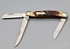 Schrade Uncle Henry 897UH Folding Knife w/ Stag Handle *Pre-owned*  picture