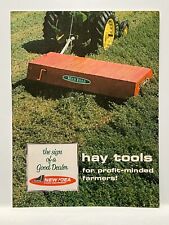 Vintage Avco New Idea Farm Equipment Tractor Hay Tools Folded Sales Brochure picture
