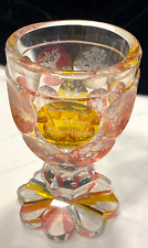 GERMAN PINK & AMBER FLASH SPA GLASS 19TH C. 5
