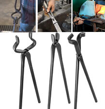 Knife Making Tongs Set Tools Blacksmith Bladesmith Tong Vise Anvil Forge 3 PCS picture