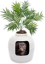 The Original Hidden Litter Box,Artificial Plants&Enclosed Cat Planter Litter Box picture