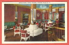 HOTEL NIAGARA, NIAGARA FALLS, N.Y. – INDIAN ROOM – Closed 2007 - 1940s Linen PC picture