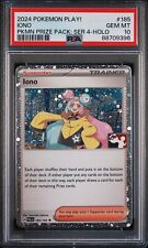 Iono PSA 10 - Cosmos Holo Paldea Evolved Prize Pack Pokemon Graded Card LOW POP picture