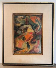 Mid Century Modern MCM Abstract Expressionist Painting “Circus 3” Olga 1950 picture